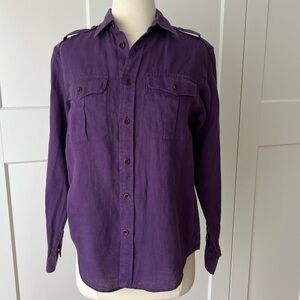 Ralph Lauren Sport Linen Button Down Shirt, sz.2
